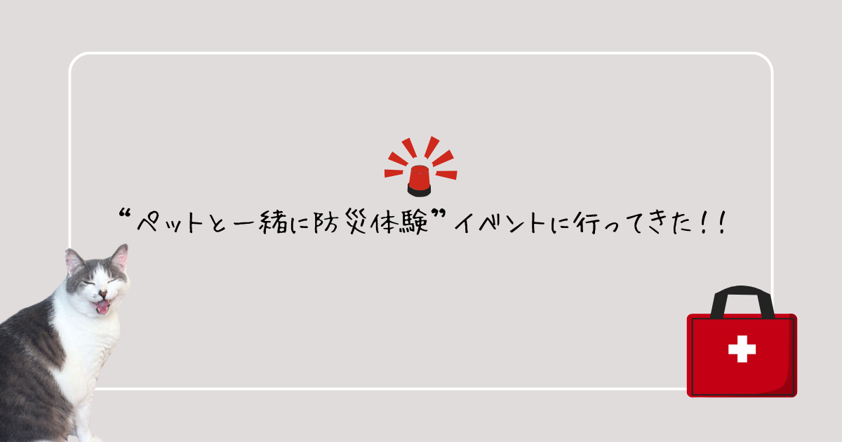ペットと一緒に防災体験イベントに行ってきたよアイキャッチ画像
